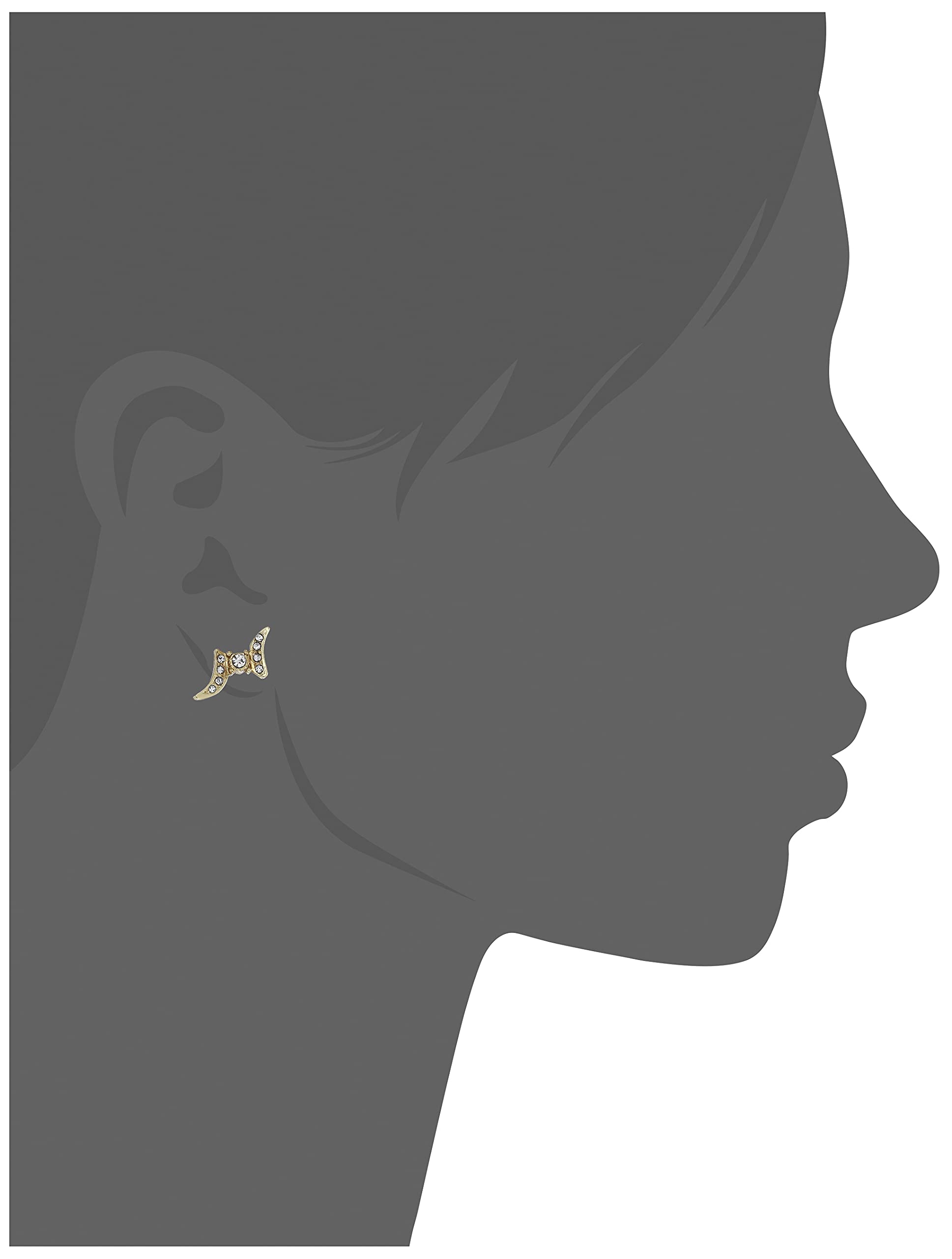 24kt Plated Crystal Stud Earring - Sumptuous Style