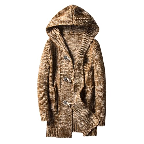 Cardigan de lana para hombre Chaqueta de punto clásica con cuello en V casual