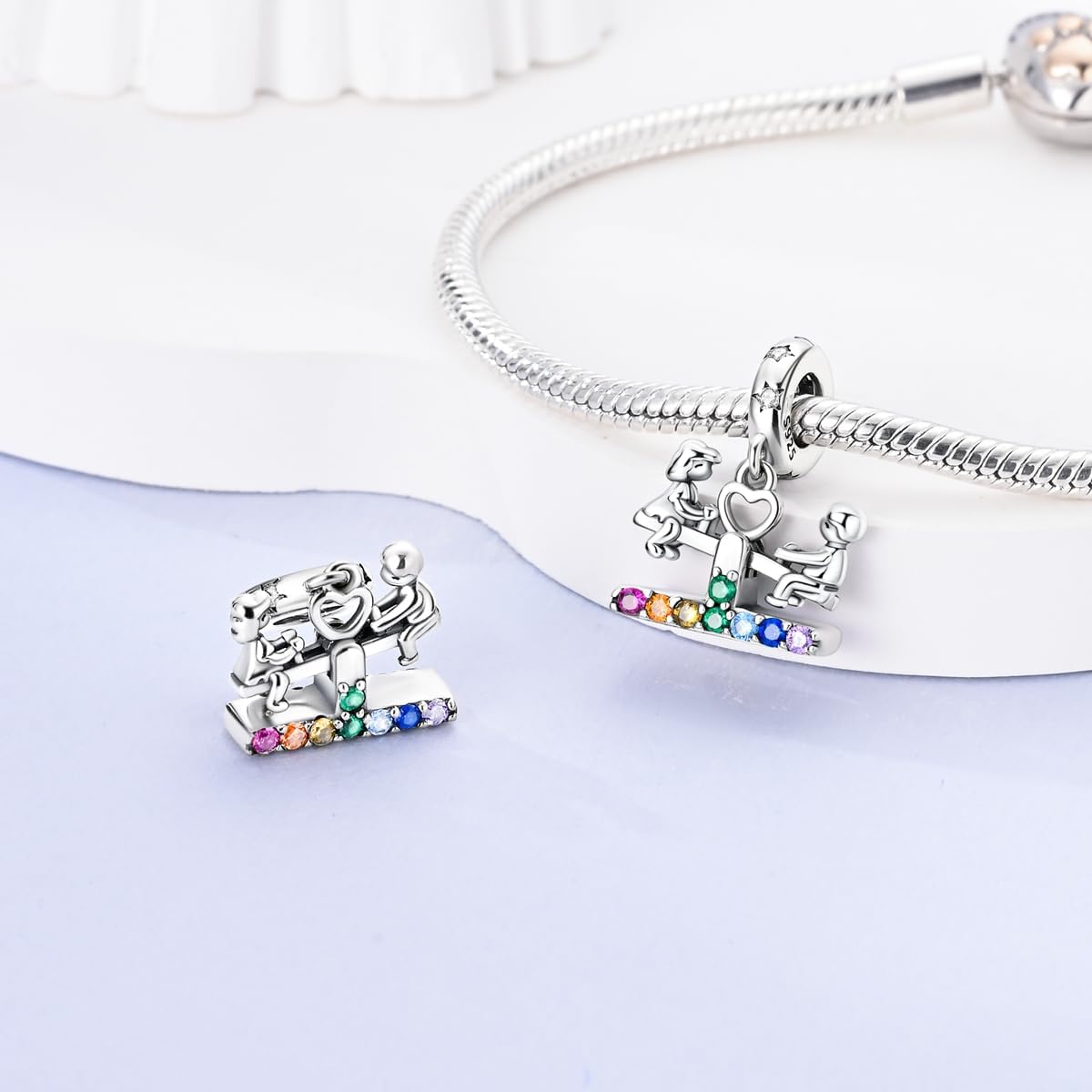 MULA 925 Sterling Silver Charms for Bracelets and Necklaces Lipstick and Bag Dangle Pendants Tower Camera Beads Jewelry Charms for Women - Image 3