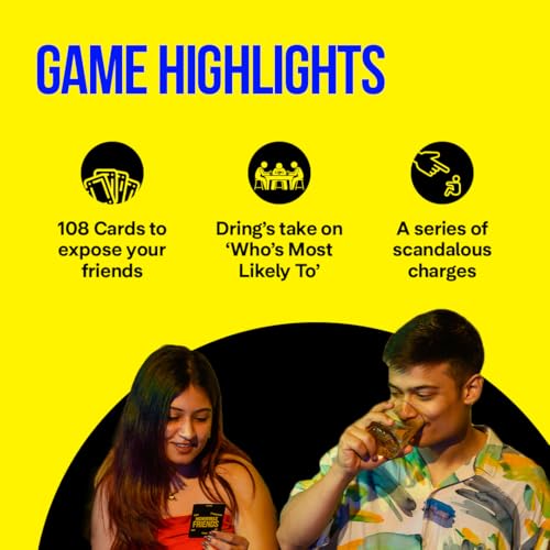 Image of Dring Horrible Friends - The 'Who's Most Likely to' Party Game | Find Out What Your Friends Really Think About You!? | PartyGame, Adult, 108 Cards | House PartyGame, Friends Game.