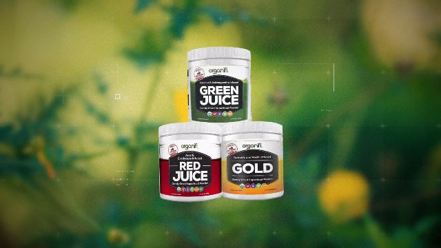 Organifi Sunrise to Sunset Power Box (9.5 Oz. Each) - Organic Superfood Powder - Green Juice, Red Juice, Golden Milk- 30-Day Supply - Vegan