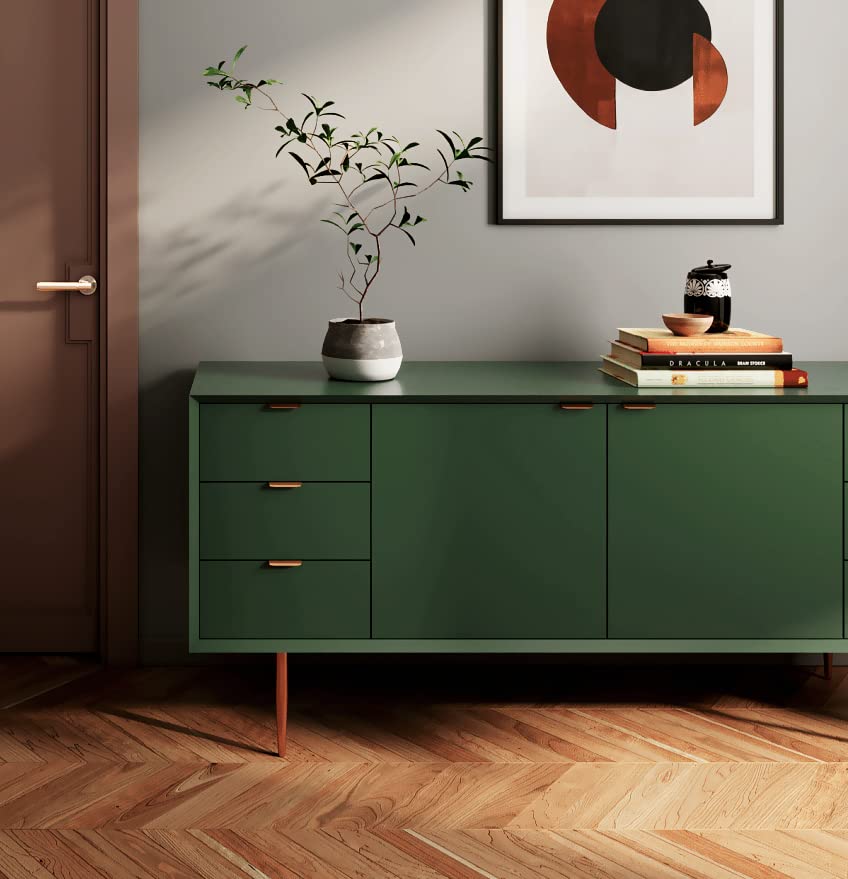 Image of Safiyya 118 inchx17.7 inch Olive Green Peel and Stick Wallpaper Solid Color Dark Green Contact Paper Temporary Self Adhesive Contact Paper Decorative Wallpaper Vinyl Rolls for Wall
