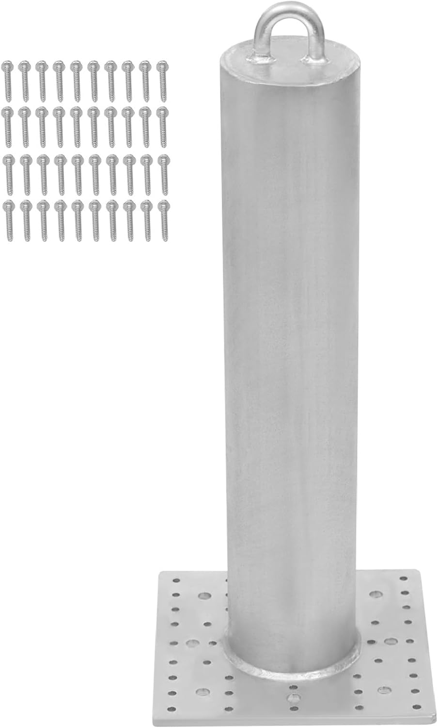 Commercial Roof Anchor 24-Inch Tall, Galvanized Roofing Anchor Point, Metal, Wood or Concrete Application (24inch with Screw)