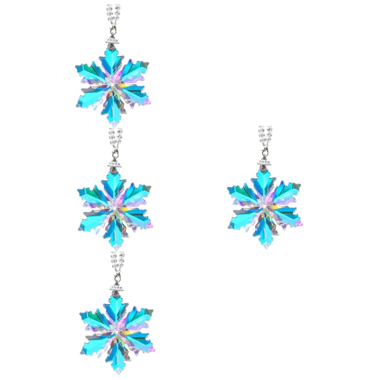 Pendentif verre de cristal flocon pour remplacer les désodorisants auto par une décoration chic
