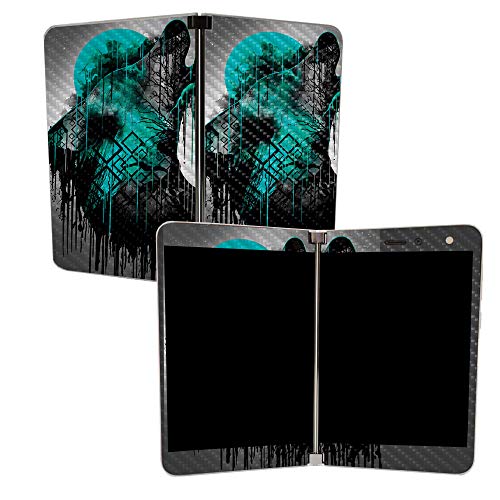 Image of MIGHTY SKINS MightySkins Carbon Fiber Skin for Microsoft Surface Duo - Under The Moon | Protective, Durable Textured Carbon Fiber Finish | Easy to Apply | Made in The USA
