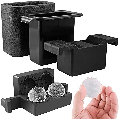Misshapen Co_vid Shaped Crystal Clear Ice Mold - 1 Pack - 2 Sectional BPA Free Large Ice Mold with Lid - Reusable & Ideal for Parties, Birthdays, Picnics & Bars - Make your Drink Chill in Style