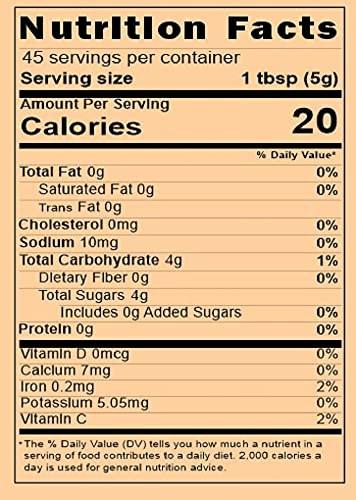 Indus Farms 100% Natural Sugarcane Juice Powder, 8 oz, Nutritious Alternative to Refined Sugar, Used as Coffe/Tea Flavoring Powder, Healthy Sweetener for Syrups/Beverages, GMO-Free, Vegan