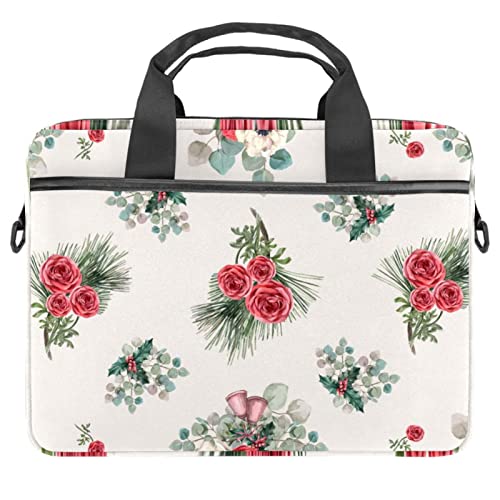 Sac bandoulière portable 13-14.5 pouces à motif floral rose