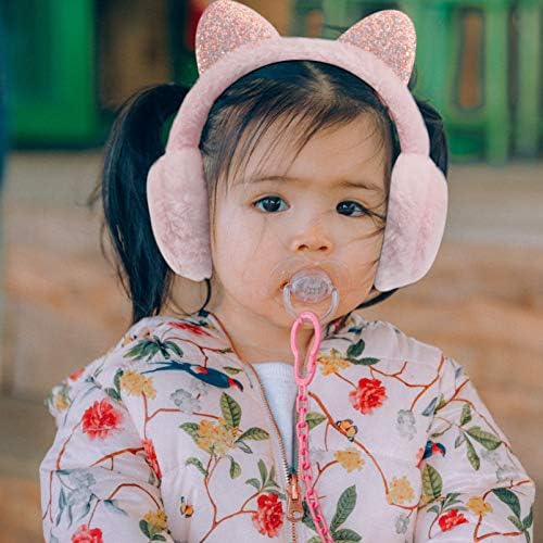 SOIMISS Cat Ear Muffs Winter Plush Earmuff Fluffy Warm Earmuffs Sequin Folding Ear Covers for Kids Girls