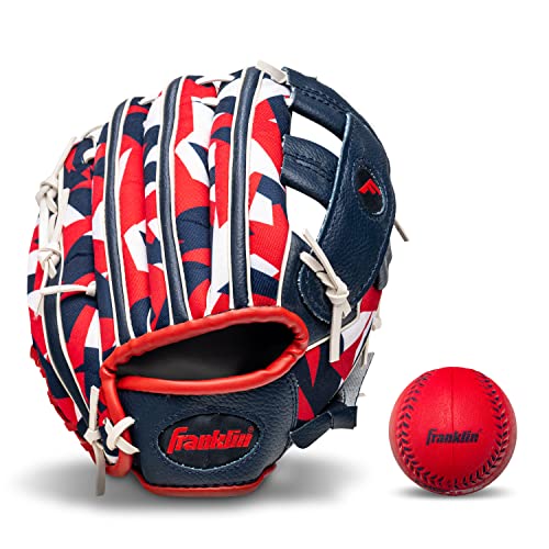 Image of Franklin Sports Kids Baseball Gloves - RTP Youth Teeball Glove + Ball Set - Boys + Girls Teeball Mitt Set - Kids + Toddlers - 9.5 inch