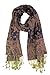 PASKMLNA Reversible Paisley Pashmina Shawl Wrap Elegant Colors (023-19Navy)