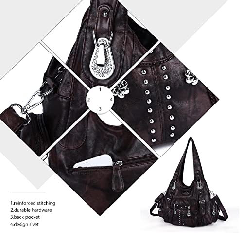 Image of Angel Kiss Purses for Women Soft PU Leather Large Hobo Bags for Women Shoulder Bag | Soft