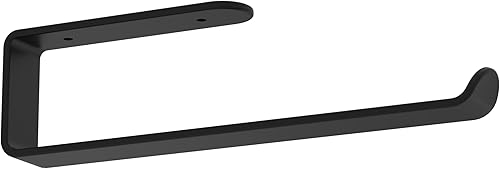 Toalleros de papel para cocina, color negro, soporte para toallas de papel debajo del gabinete, soporte de pared para toallas de papel, adhesivo con