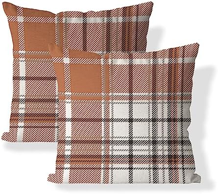 Set of 2 Fall Pillow Covers Autumn Decorative Throw Pillow Cases ...