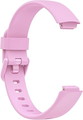 Miniatura 4 de Baaletc Compatible con Fitbit Inspire 3 bandas para hombres y mujeres, pulsera deportiva de silicona suave para Inspire 3, pequeña y grande (morado,