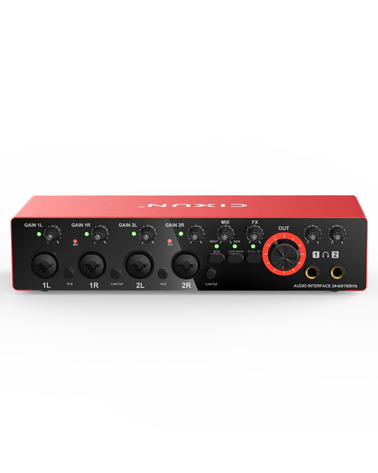4x4 USB-C Audio Interface for PC & Mac - 24-bit/192kHz Studio Recording