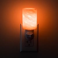 Vista 5 de AULTRA Lámpara de sal de noche con luces de cristal natural del Himalaya, enchufe con certificación UL para dormitorios o baños (paquete de 1)