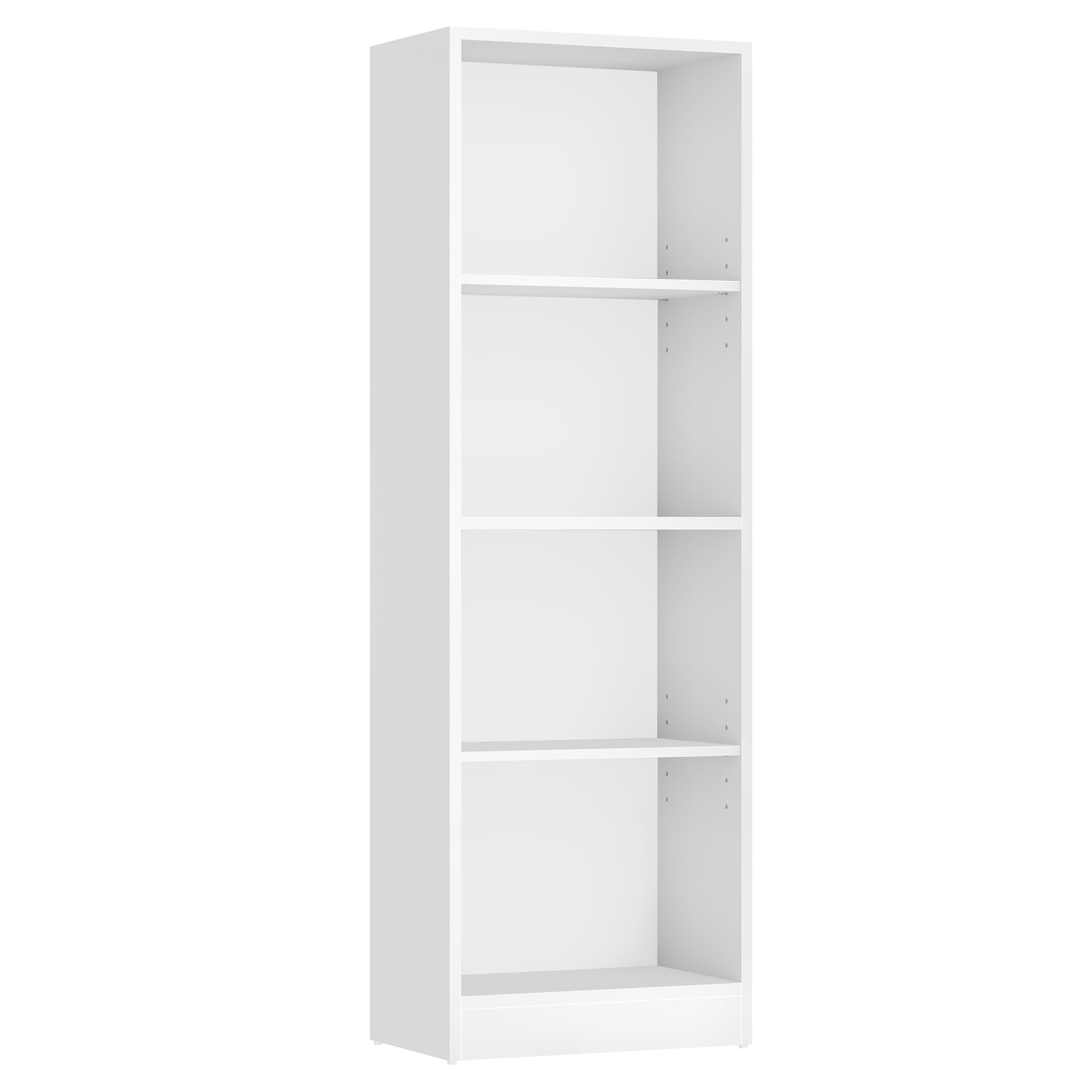 VASAGLE Libreria a 4 Ripiani Regolabili, Scaffale per Bambini, Portaoggetti, Organizzatore per Studio, Ufficio, 40 x 24 x 121.5 cm, Bianco LBC104W