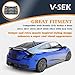 V-SEK Rear Window Louver Compatible with Civic Sedan 4 Door 2016 2017 2018 2019 2020 2021 10th Gen Windshield Sun Shade Cover in GT Lambo Style ABS Matte Black