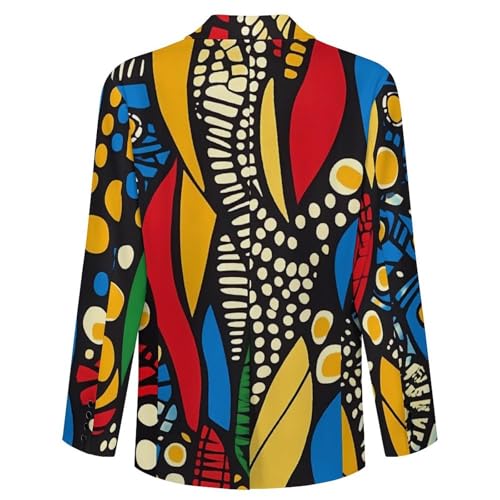 African Traditional Pattern Print Classic Suits Blazer for Men Business Tuxedo Jacket Sport Coat Two Buttons4