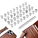 Yangoutool 36Pcs Leathercraft Metal Letter and Number Stamps Punch Set for DIY Leather Craft Printing Tools, 26 Letters Alphabet from A-Z & 10 Numbers 0-9(3mm)