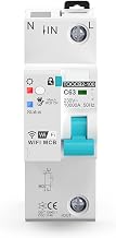 MCB WI-FI Metering Circuit Breaker, Sm-Art Life Timer Rem-ote Control Automatic Wire-Less Interruptor Reclosing Switch (Size : 2P, Color : 1-63A Adjustable)