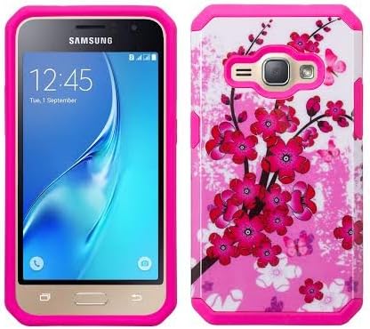 Galaxy Luna, Galaxy Express 3 Case, Galaxy Amp 2 Case, J1 2016 Case [Shock/Impact Resistant] Hybrid Dual Layer Defender Protective Case Cover for Galaxy Amp 2 / Galaxy Express 3, (Lotus Hybrid)