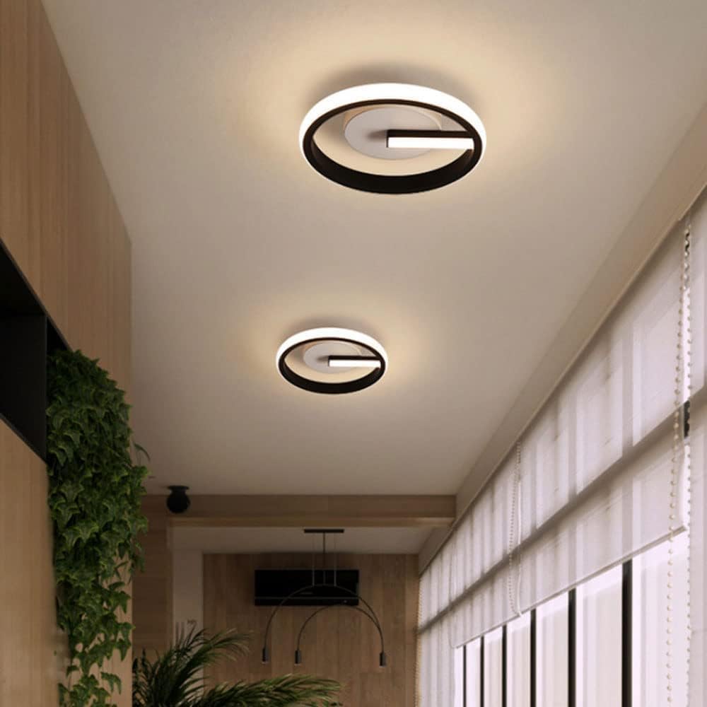 Simple 1.9in Ultra-Thin LED Ceiling Lamp, Personality Side Illuminated Semi-Flush Mount Ceiling Light, High Transmittance Round Acrylic Metal Ceiling Lighting Fixture