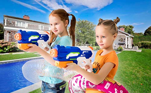 MeiGuiSha 2 Packs Squirt Gun for Kids with Long Range Shooting Water with High Capacity for Summer Swimming Pool Outdoor Fighting Party - Thumbnail 3