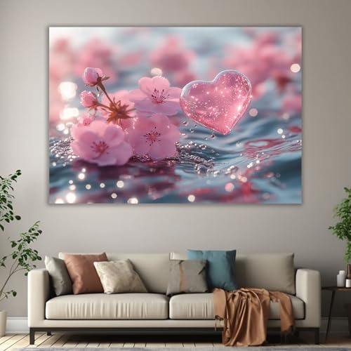 Fleur grand tableaux decoratifs muraux horizontal contre les murs vides