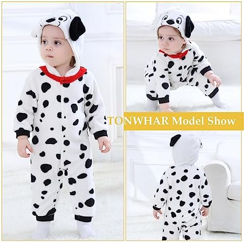 TONWHAR Infants Toddlers Animal Costume Hooded Romper – Halloween Dress Up Jumpsuit for Boys & Girls - Kids Daily Playwear — view 3