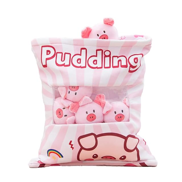 Bag of Plushies Bag Plush Bag of Goodies Pig Plush Cat Plush Bunny Plush Strawberry Plush Dino Plush