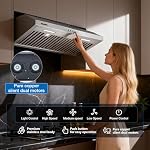 30 Inch sous la portée du Cabinet Hotte - 600 CFM Hotte de cuisine convertible, en acier inoxydable, 3 Vitesse avec filtres à baffles & 2 LED Lumières (vent de haut/d'arrière)