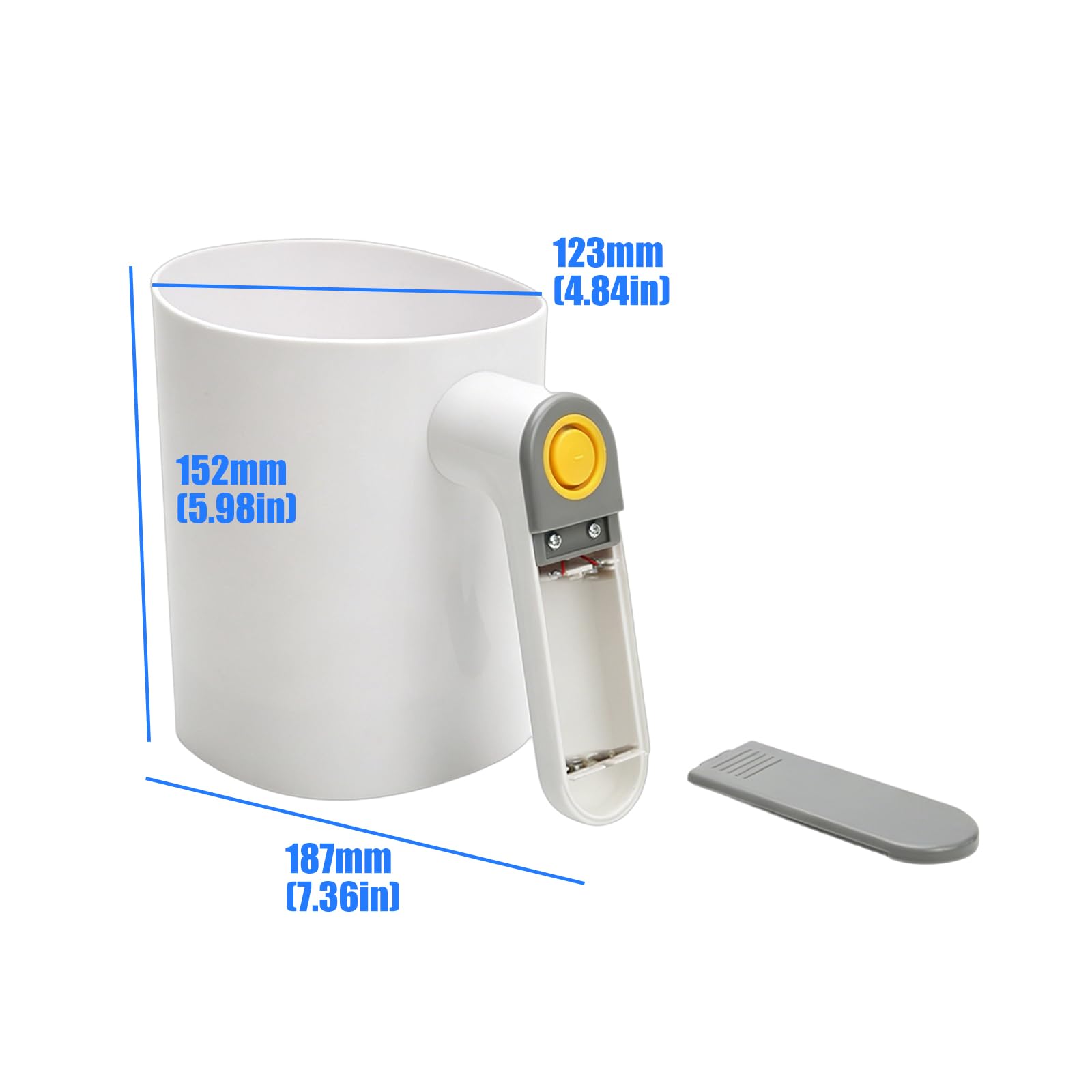 Tamiz de harina eléctrico de mano que funciona con pilas, tamiz de harina de cocina, herramienta de horneado, filtro de polvo de grado alimenticio, tamiz de harina para hornear