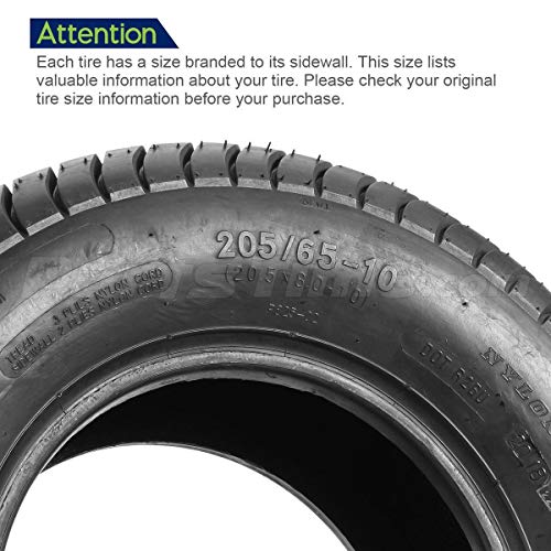 Maxauto Trailer Tires 20.5X8-10 205/65-10 6Pr Load Range C, Set Of 2 #TOP2