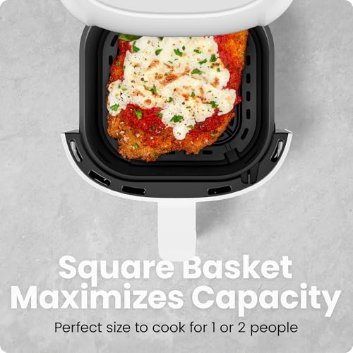 Image of CHEFMAN 2 Qt Mini Air Fryer - Digital Space-Saving Compact Air Fryer with Nonstick and Dishwasher Safe Basket, Quick & Easy Meals in Minutes, Features Digital Timer and Shake Reminder - White