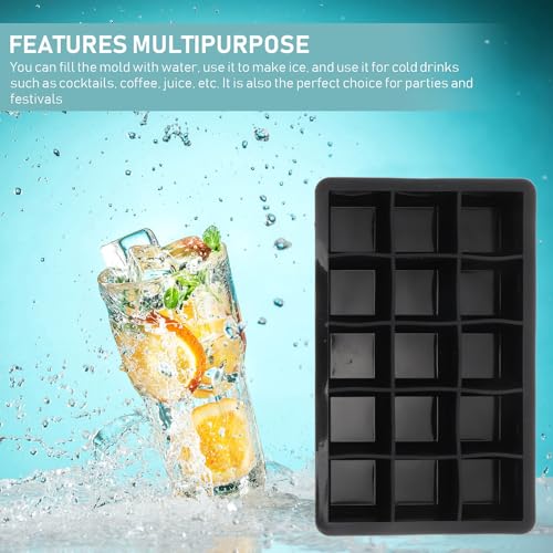 Molde de silicona para cubitos de hielo con tapa x2 miniatura 7