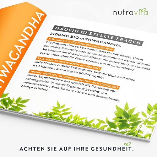 Ashwagandha Nutravita 2100mg – 240 Kapseln, hochdosiert