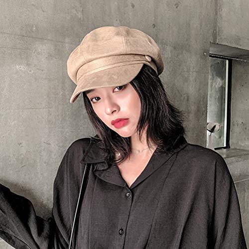 Casquette octogonale en tricot chaud pour femme protégeant du froid