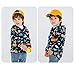 PINU Fashion Cool Print Fleece Hooded Jacket for Toddlers Kids Unisex Winter Autumn Spring Warm Cartoon Outerwear