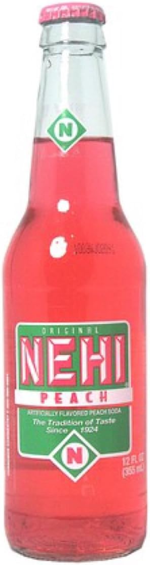 Peach 12 Oz Glass Bottles (12 Pack)