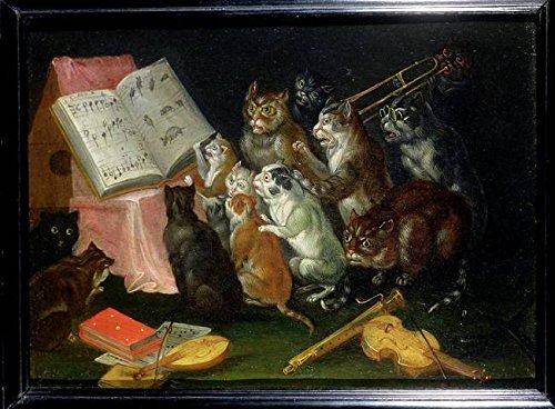 Imagekind Wall Art Print entitled A Musical Gathering Of Cats by The Fine Art Masters | 48 x 35
