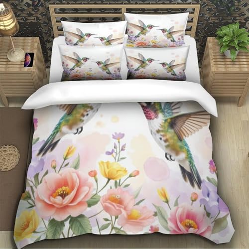 Housse de couette effet 3D hypoallergénique microfib