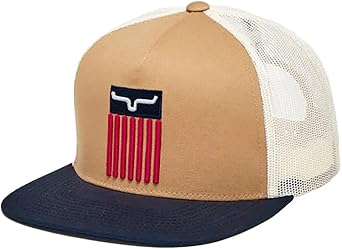 Kimes Ranch Cody Trucker Cap 5 Panel Mesh Back Adjustable Snapback Workwear Brown