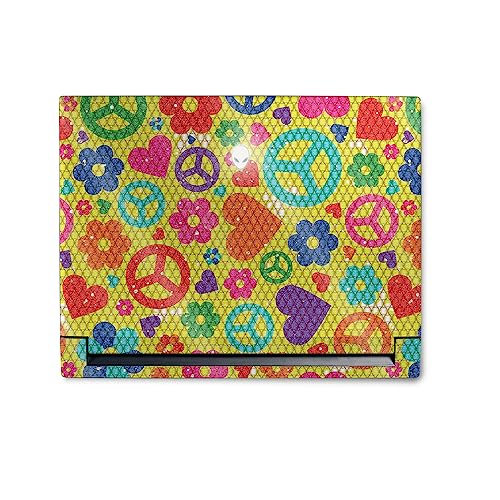 MightySkins Glossy Glitter Skin Compatible with Alienware M18 R1 (2023) Full Wrap Kit - Peace Cloth | Protective, Durable High-Gloss Glitter Finish | Easy to Apply & Change Styles | Made in The USA