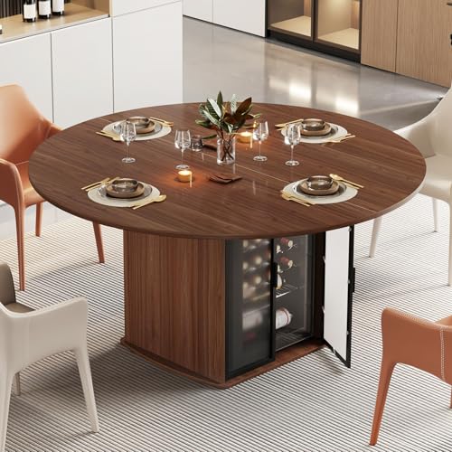 IBF Round Dining Table with Storage for 4 to 6,