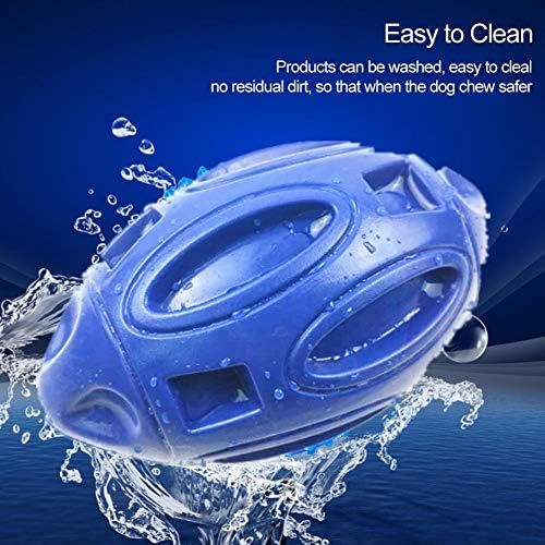 YF Dog Ball Indestructible Dog Toys, Tough Rubber Dog Rugby Ball Dog Chew Toy with Squeaker for Aggressive Chewers, Large/Medium Breed Dog