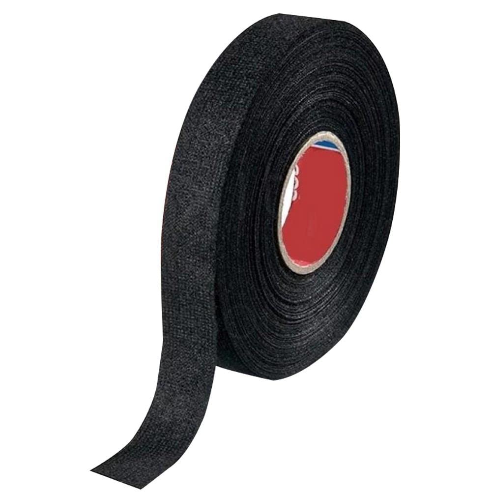 Bontannd Black 15 M Heat-Resistant Flame Retardant Tape Coroplast Adhesive Cloth Tape For Car Cable Harness Wiring Loom Protection,