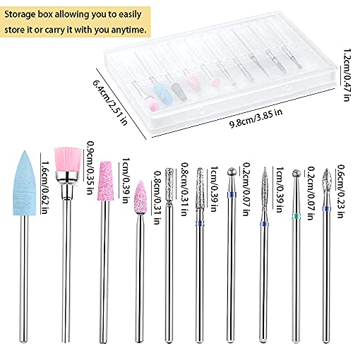 Nagelfräser Bits 10pcs Nagel Bits Für Gelnägel Nagelfräser Schleifköpfe Bits Nagelfräser Aufsätze Für Gelnägel Set Für… – Bild 3