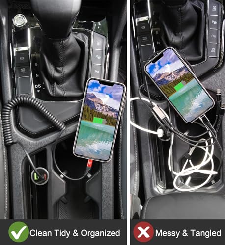 Cable USB C a Lightning para iPhone 14 13 12 11 cargador rápido Tipo C elástico 6